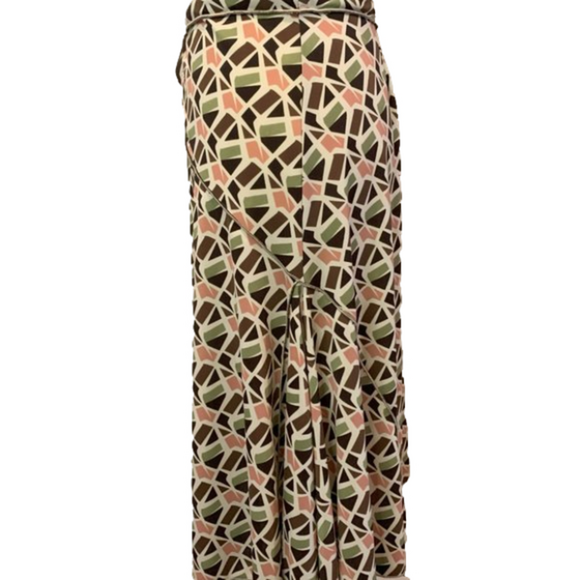 Max Studio, Maxi knee length Skirt, draw string waist, multi color, size Med - Picture 3 of 10